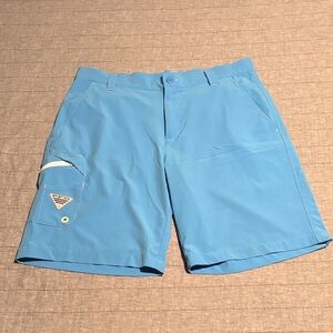 Columbia PFG Omni-Shield Sky Blue Adventure Shorts
